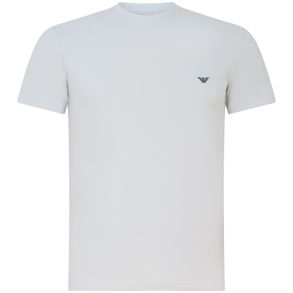 T-shirt bianca con mini logo per uomo
