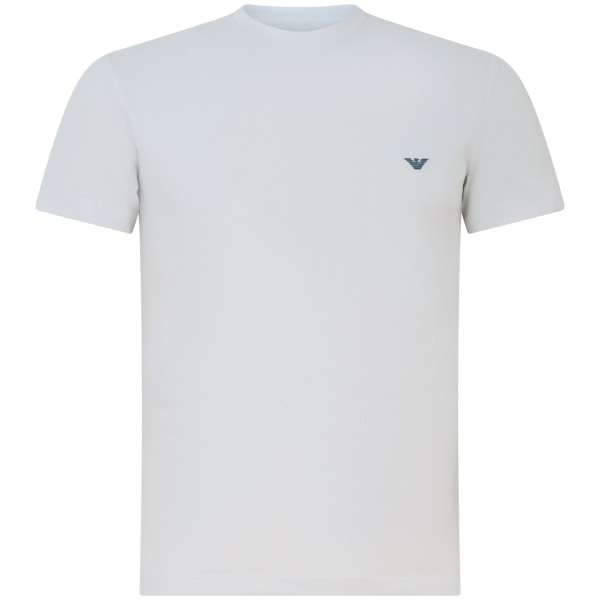 T-shirt bianca con mini logo per uomo