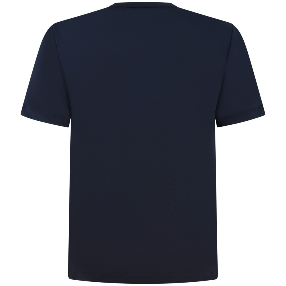 T-shirt blu tessuto tecnico per uomo