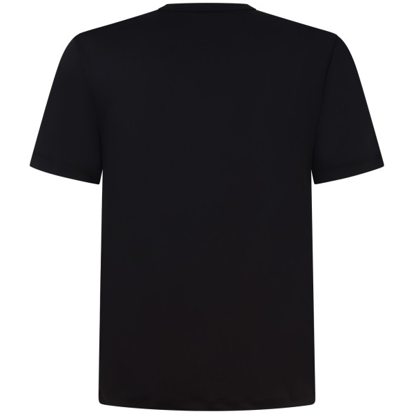 T-shirt nera tessuto tecnico per uomo