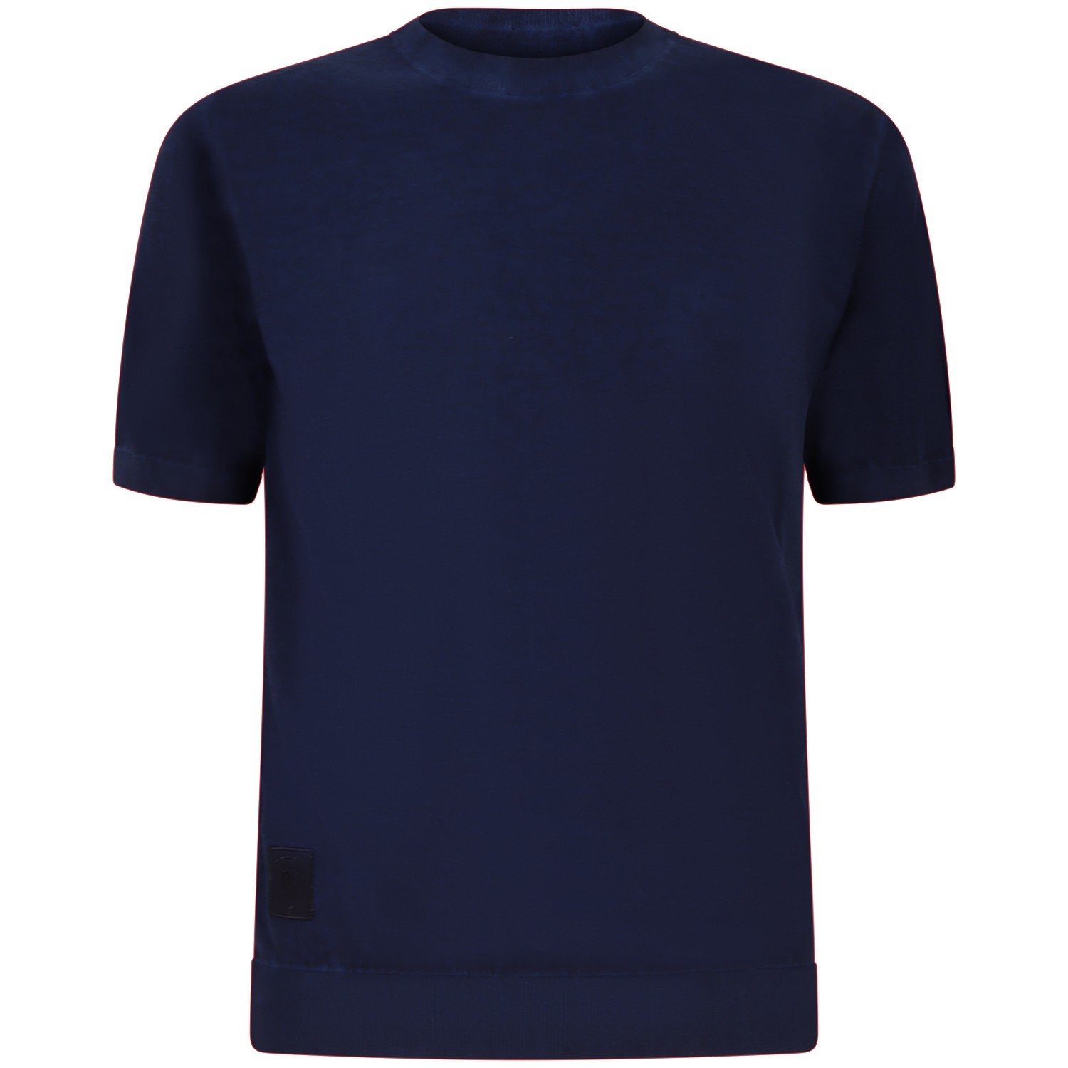 T-shirt in maglia blu per uomo