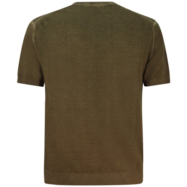 T-shirt in maglia verde per uomo