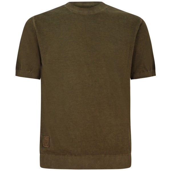 T-shirt in maglia verde per uomo
