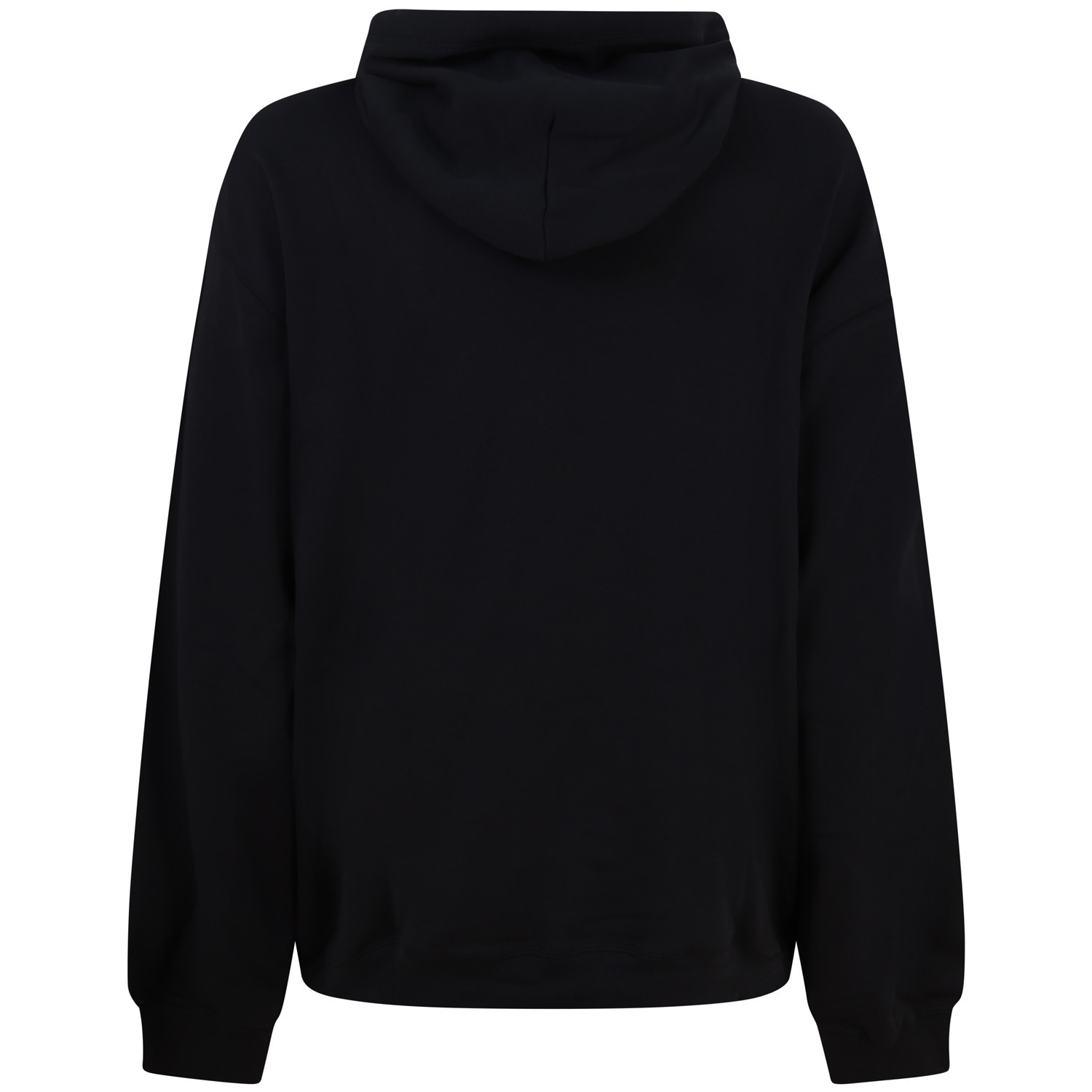 Felpa nera con cappuccio per uomo 2