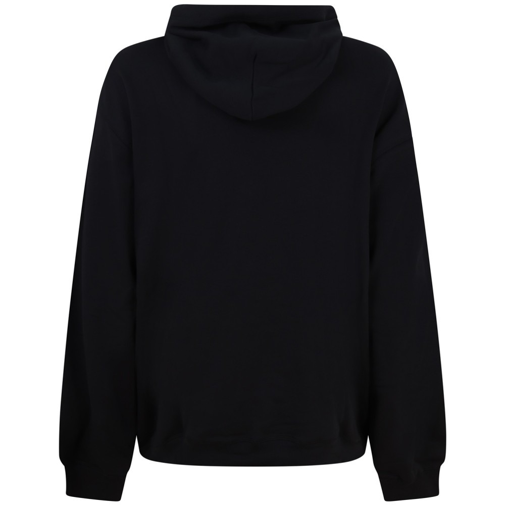 Felpa nera con cappuccio per uomo