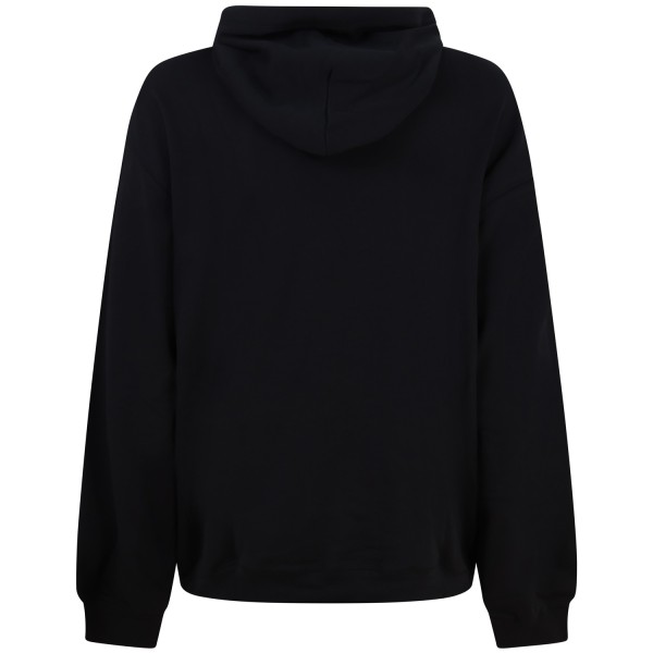 Felpa nera con cappuccio per uomo