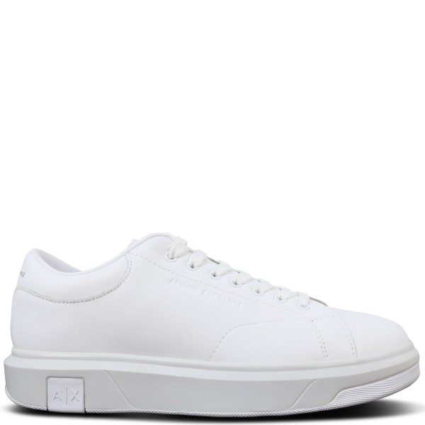 Sneakers bianche con mini logo per uomo