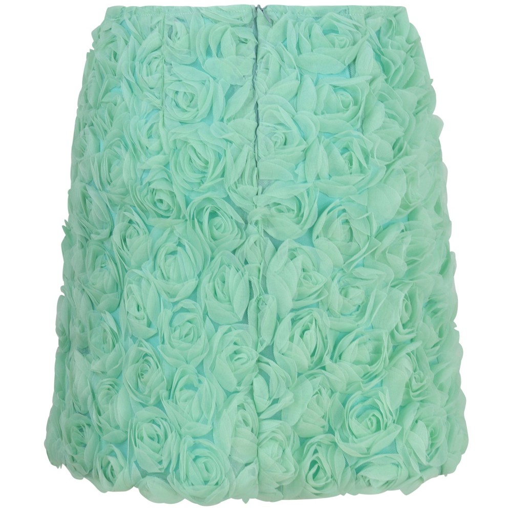 Gonna verde floreale per donna