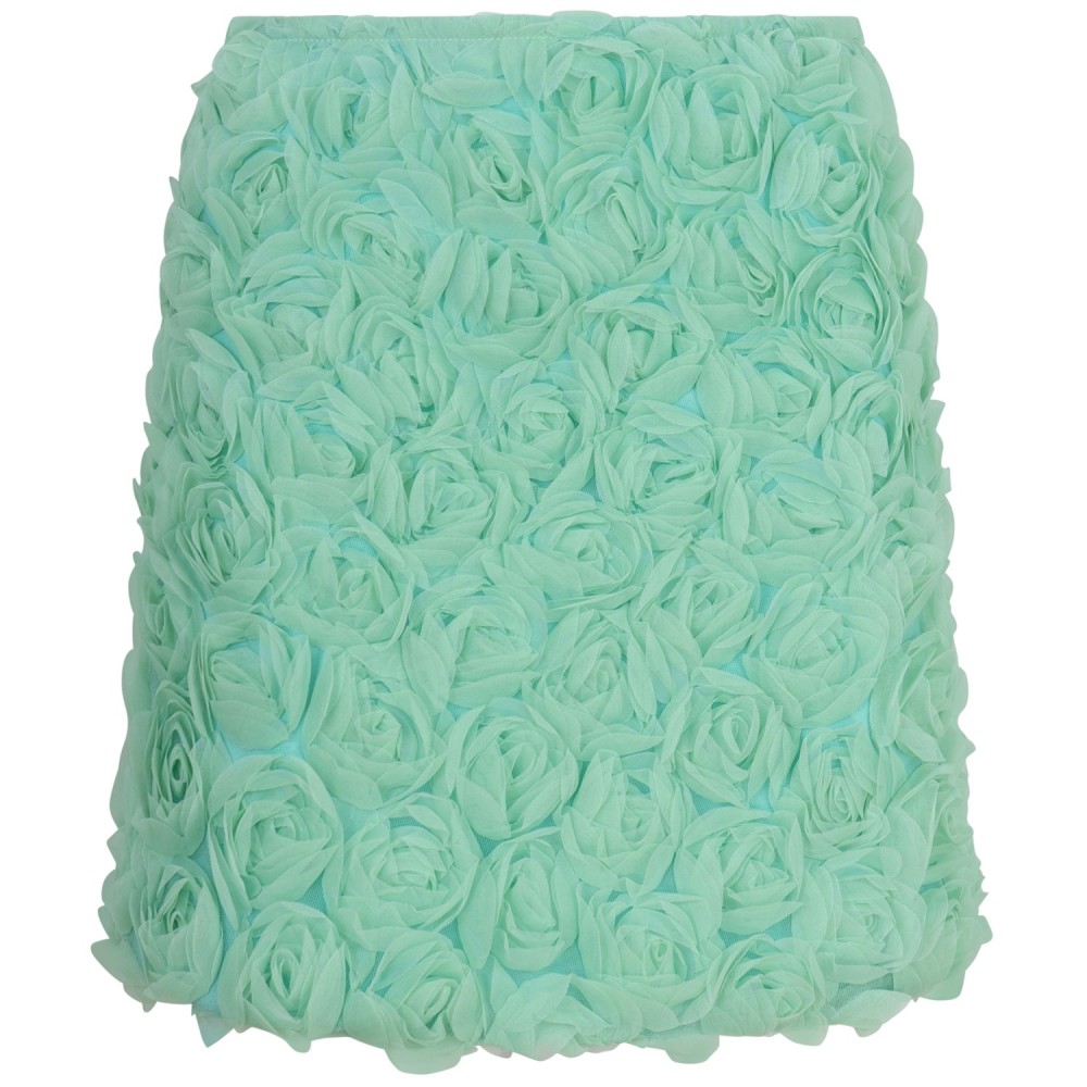 Gonna verde floreale per donna