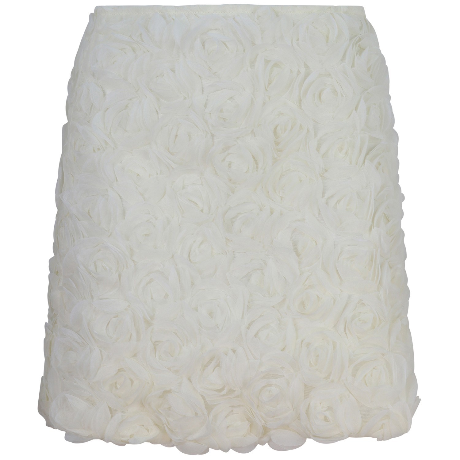 Gonna avorio floreale per donna