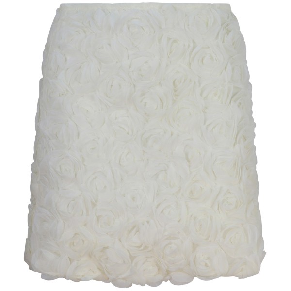 Gonna avorio floreale per donna