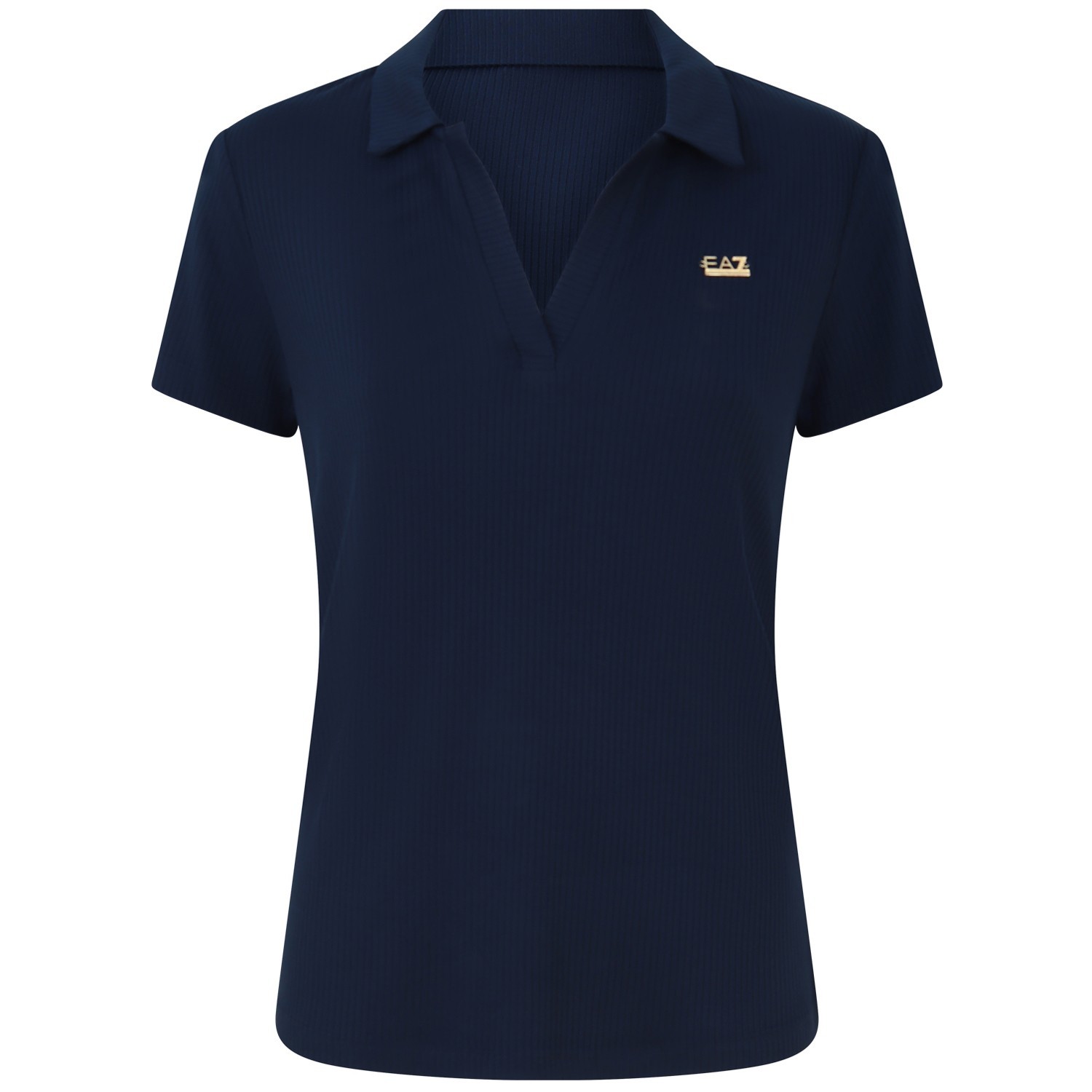 T-shirt-polo blu per donna