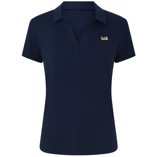 T-shirt-polo blu per donna