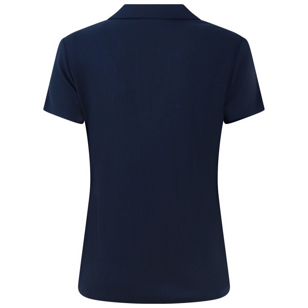 T-shirt-polo blu per donna