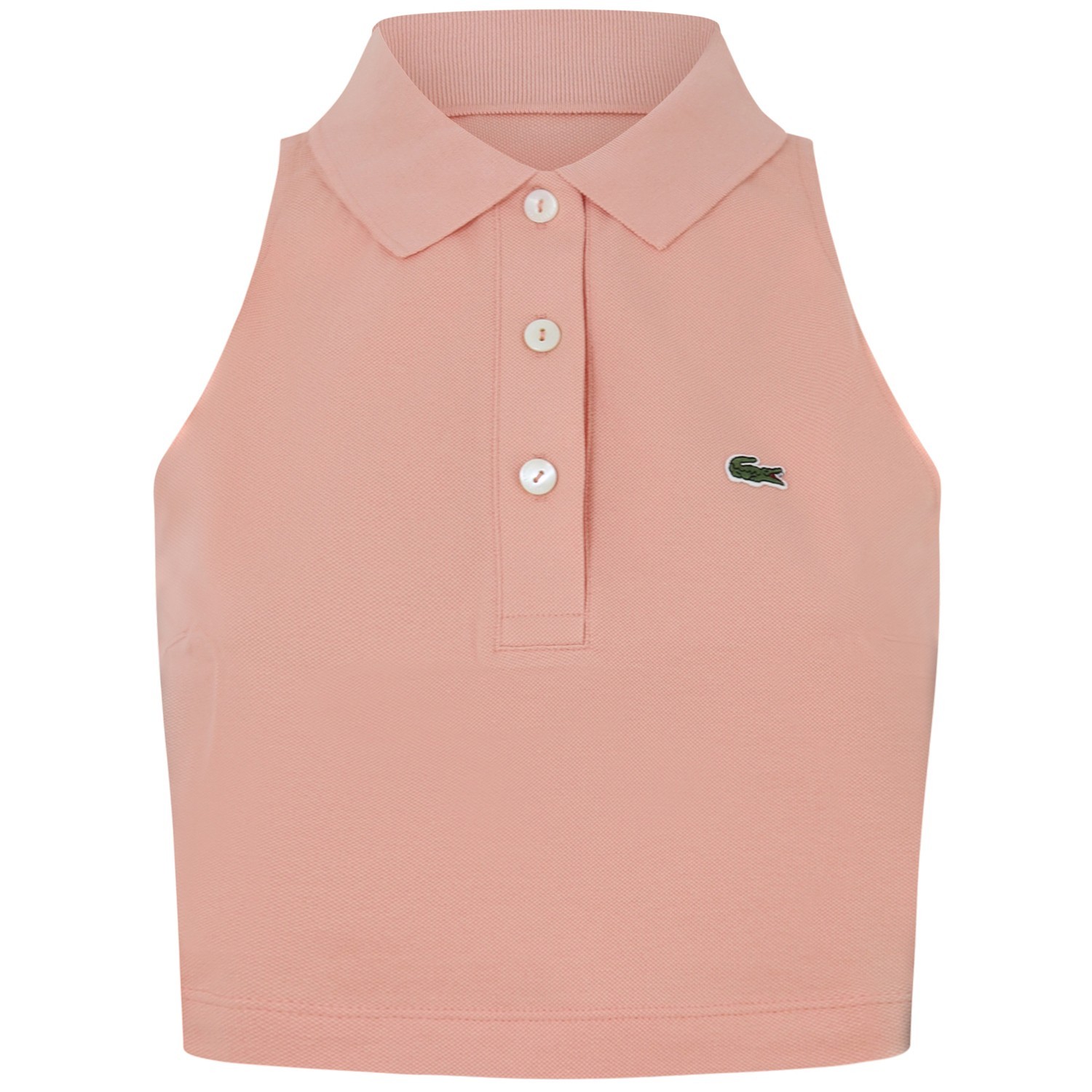 Polo rosa smanicata per donna