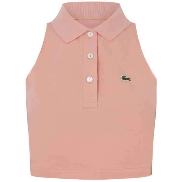 Polo rosa smanicata per donna