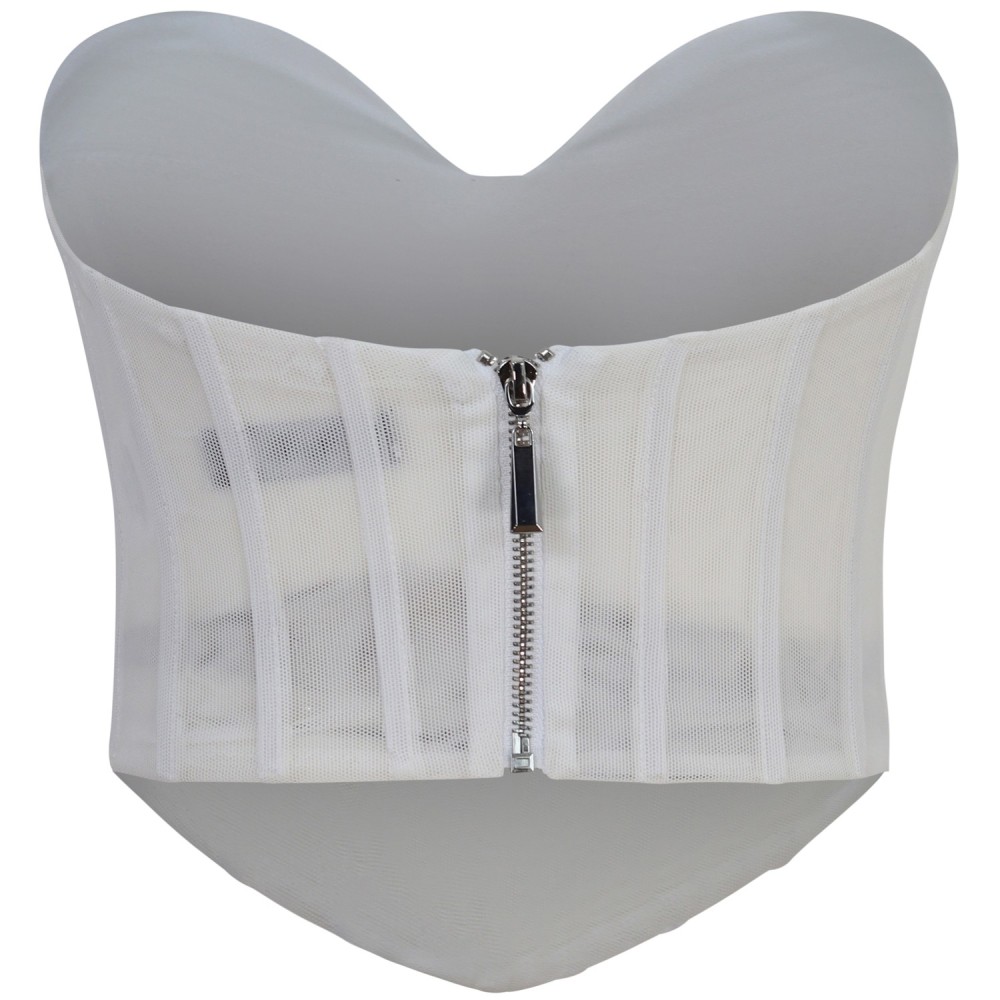 Bustino bianco  per donna