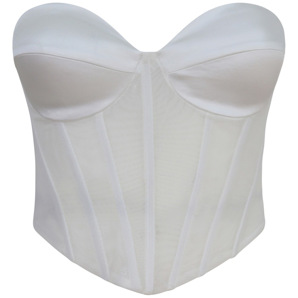 Bustino bianco  per donna