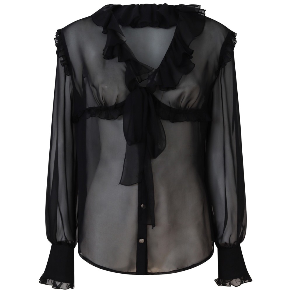 Camicia nera per donna