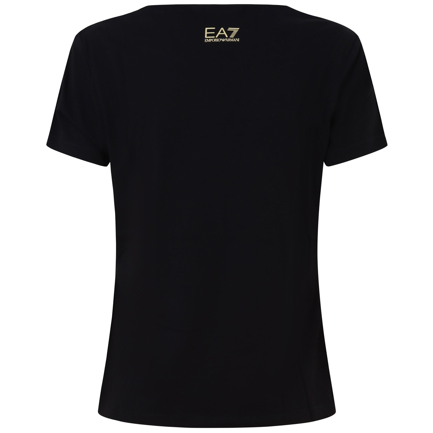 T-shirt nera con logo per donna 2