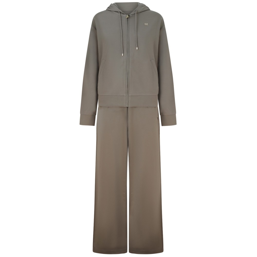 Tuta sportiva beige per donna