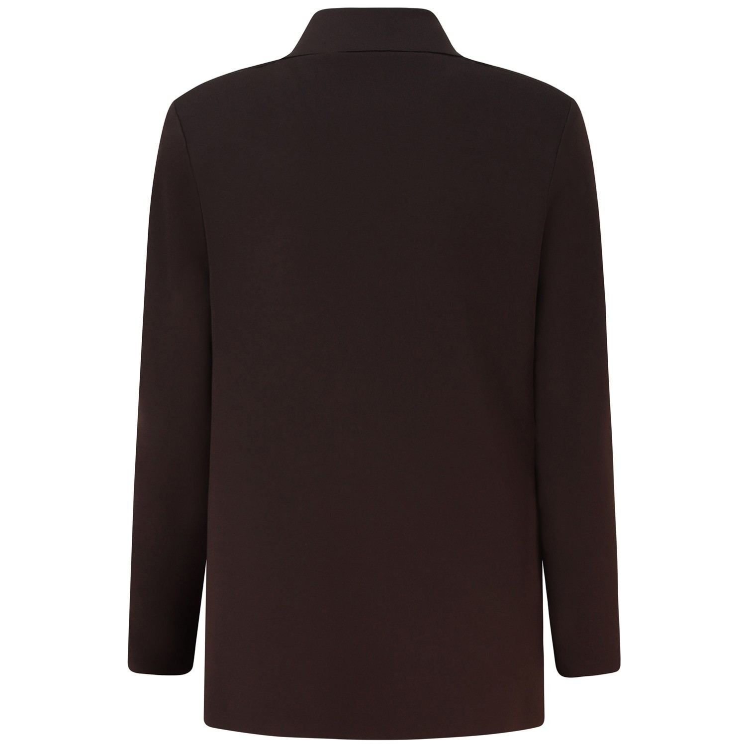 Giacca marrone  in maglia per donna 2