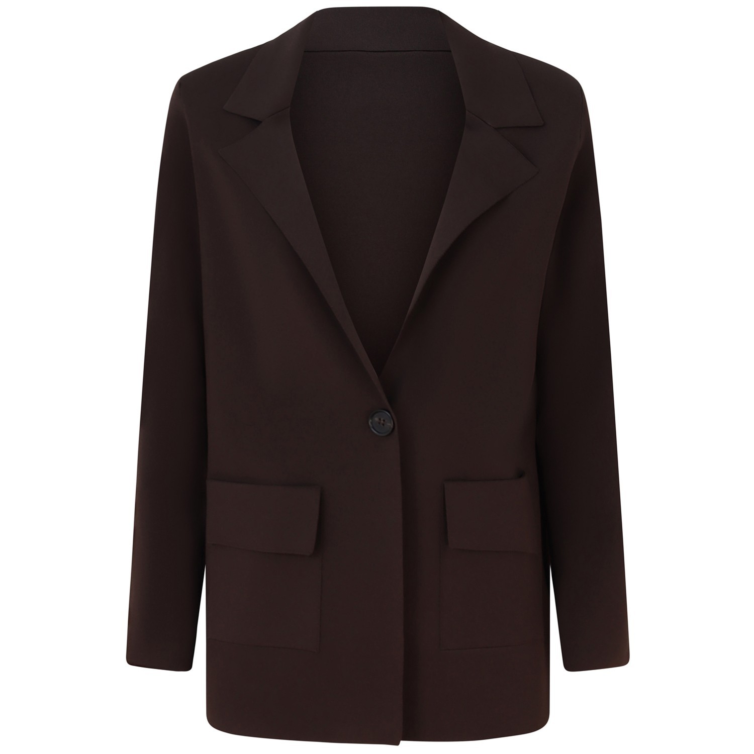 Giacca marrone  in maglia per donna