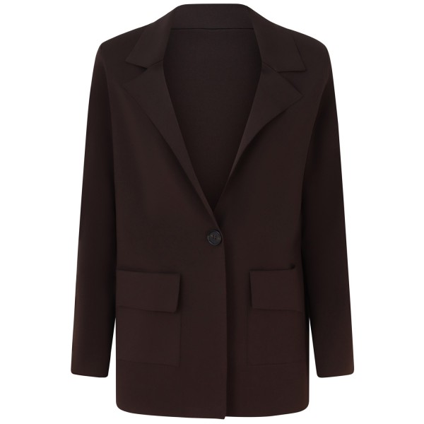 Giacca marrone  in maglia per donna