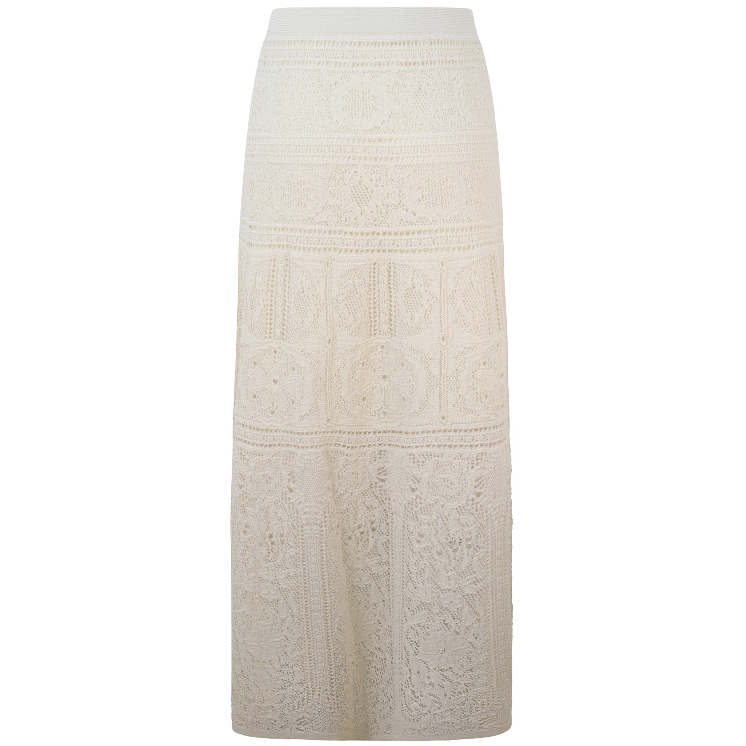 Gonna avorio in pizzo per donna