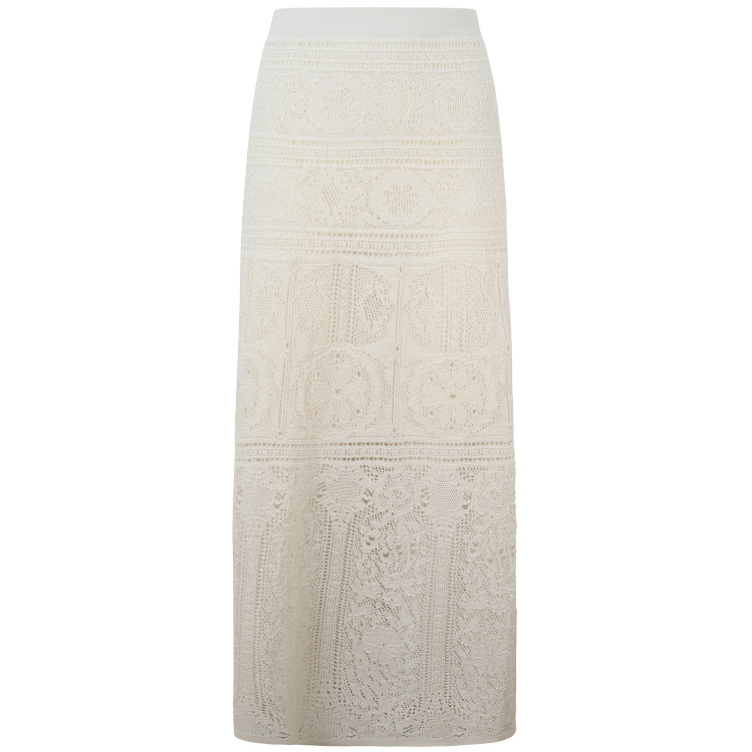 Gonna avorio in pizzo per donna 2