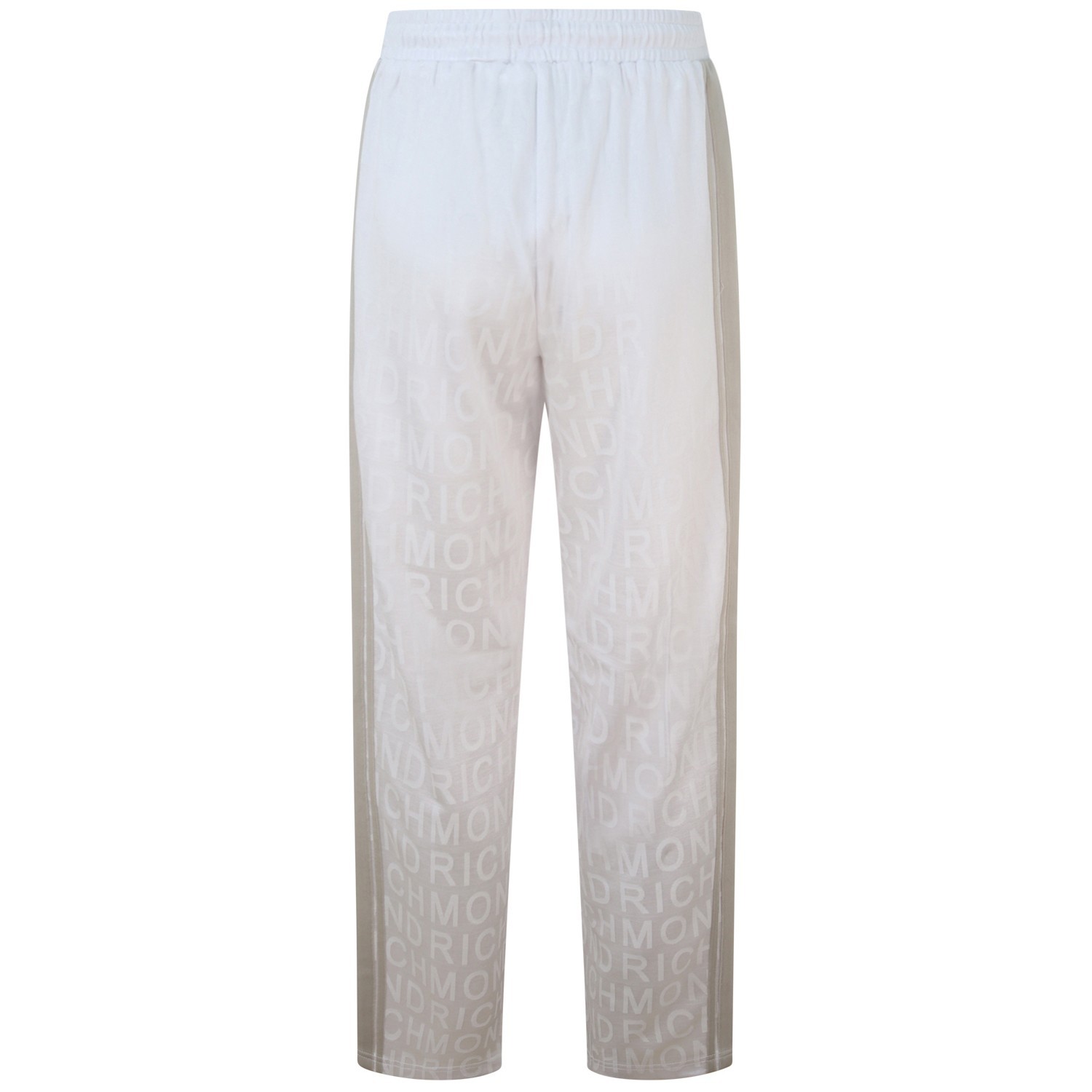 Pantalone bianco logato per donna 2