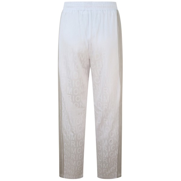 Pantalone bianco logato per donna