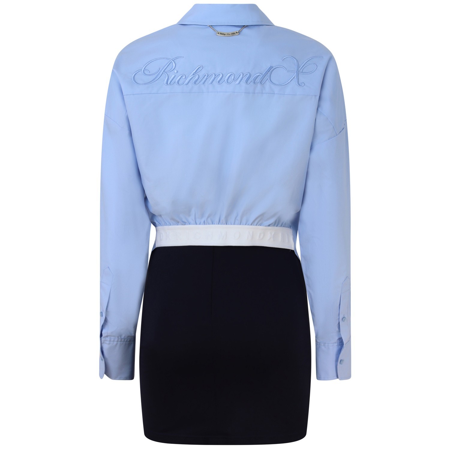 Abito blu con camicia per donna