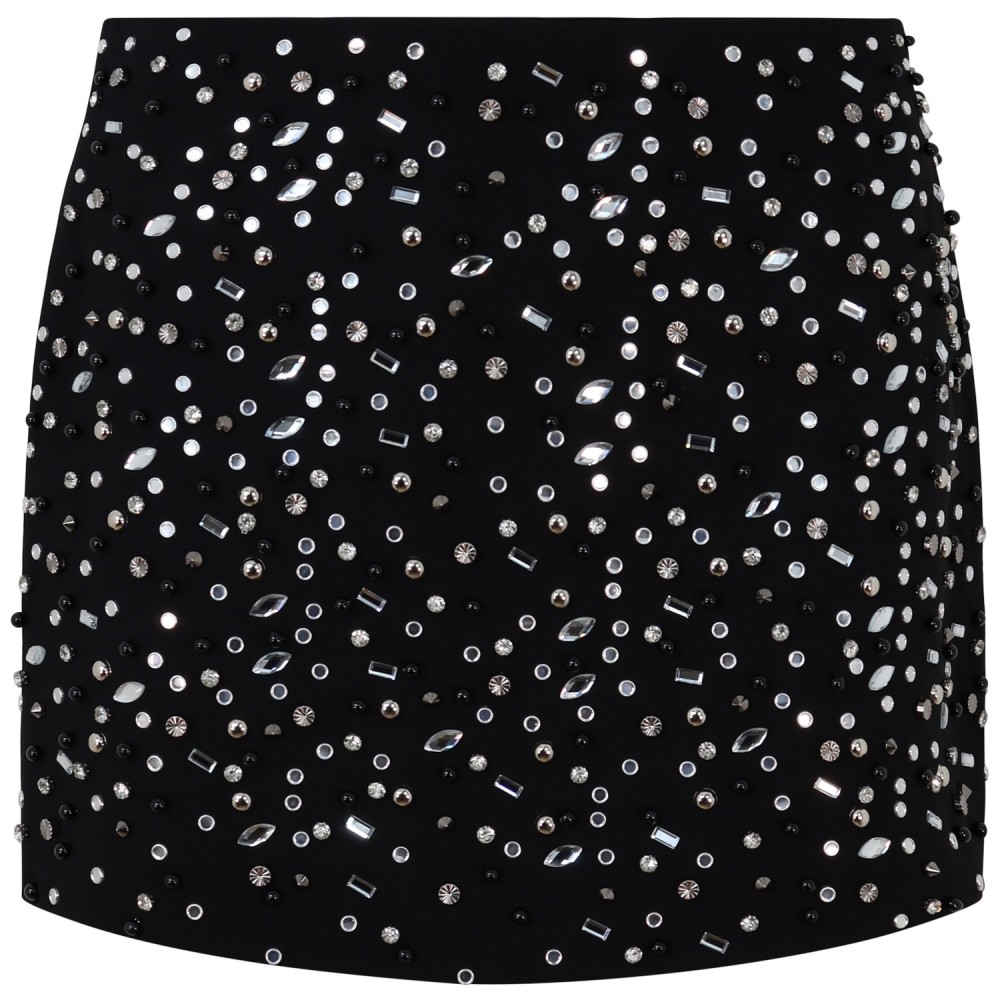 Gonna nera con borchie per donna