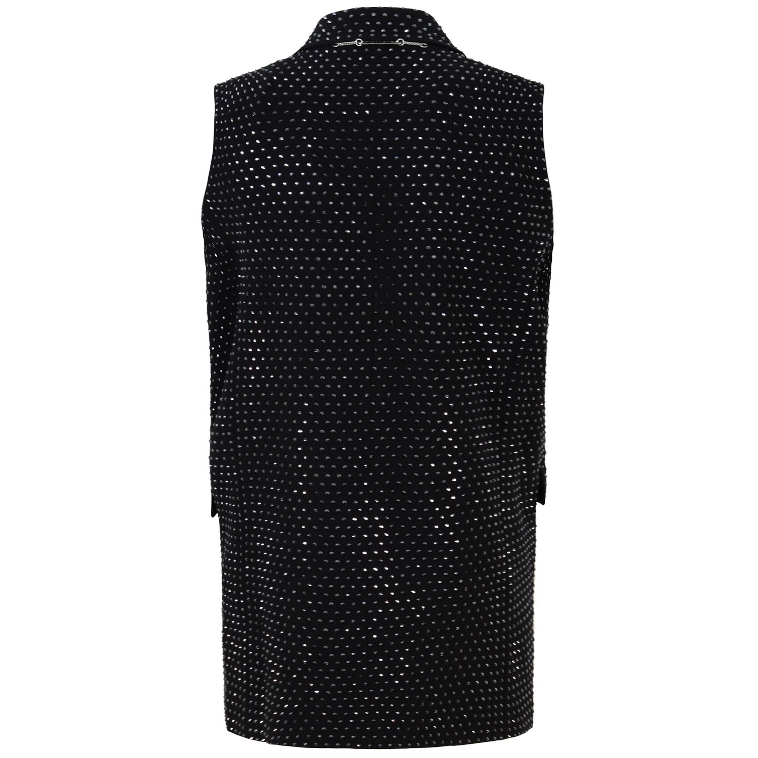 Gilet nero con strass per donna 2