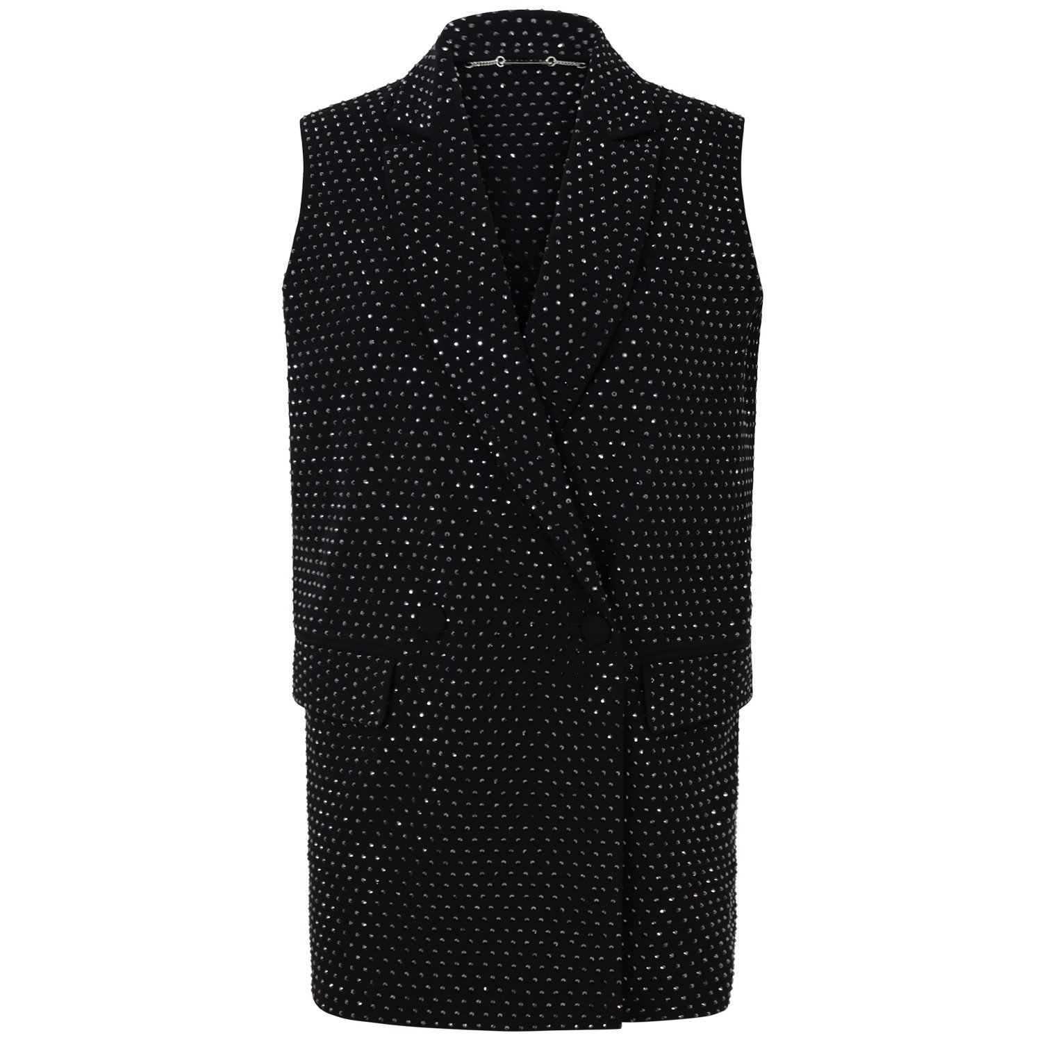 Gilet nero con strass per donna