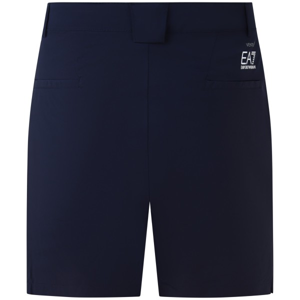 Shorts blu con mini logo per uomo