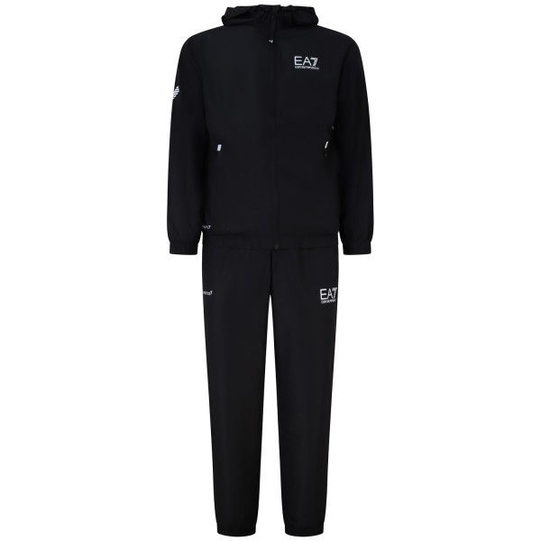 Completo tuta nero con logo per uomo
