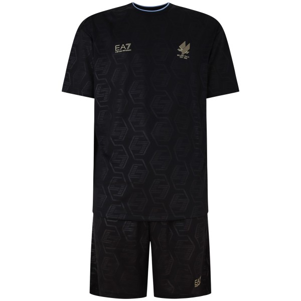 Completo nero con pantaloncino per uomo