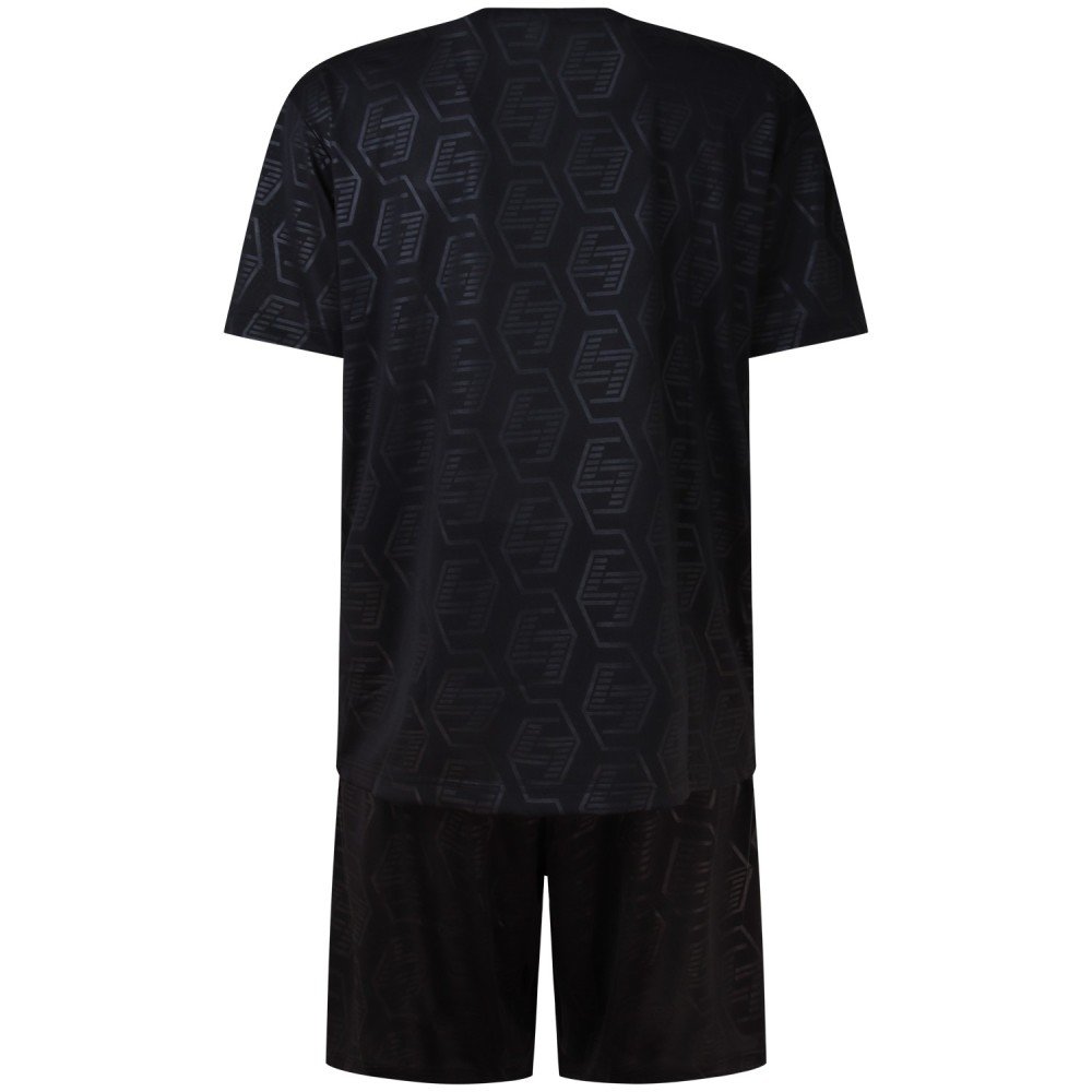 Completo nero con pantaloncino per uomo