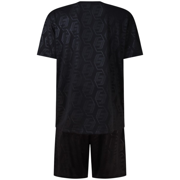 Completo nero con pantaloncino per uomo