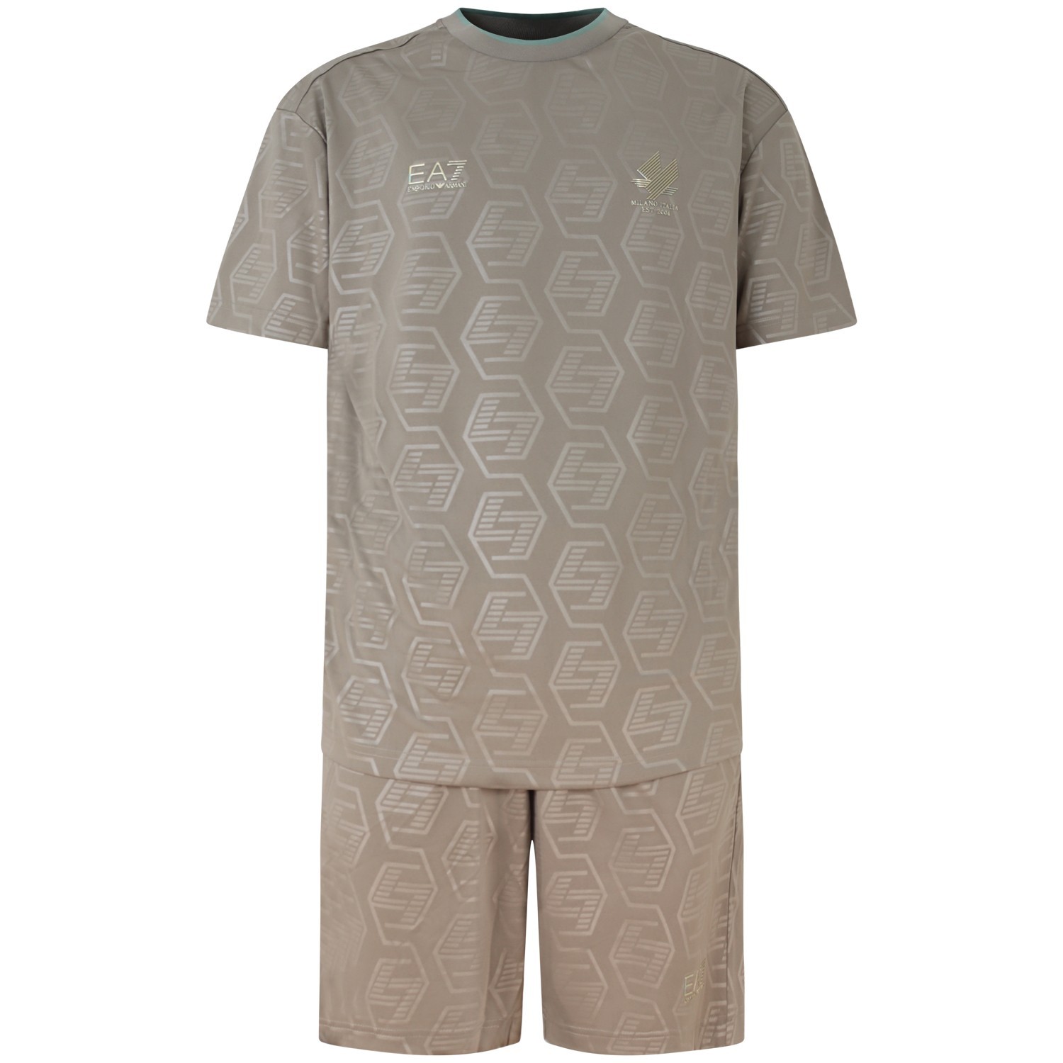 Completo beige con pantaloncino per uomo