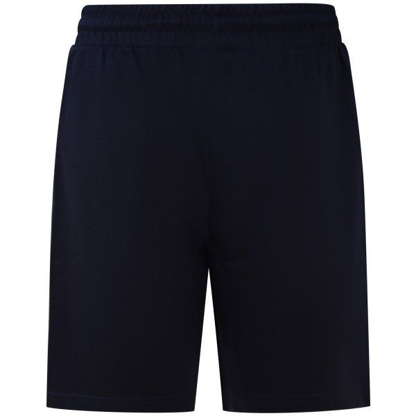 Bermuda blu con maxi  logo  per uomo