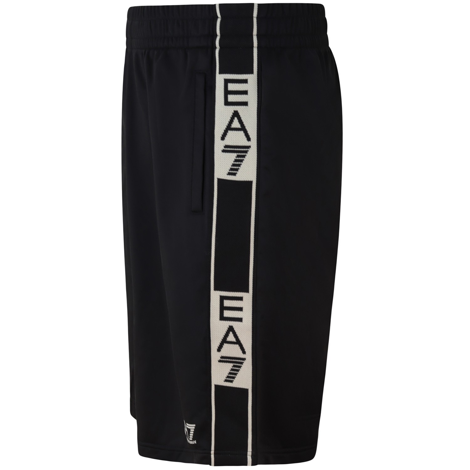 Bermuda nera con fascia beige per uomo 2