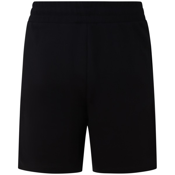 Bermuda nera con logo oro per uomo