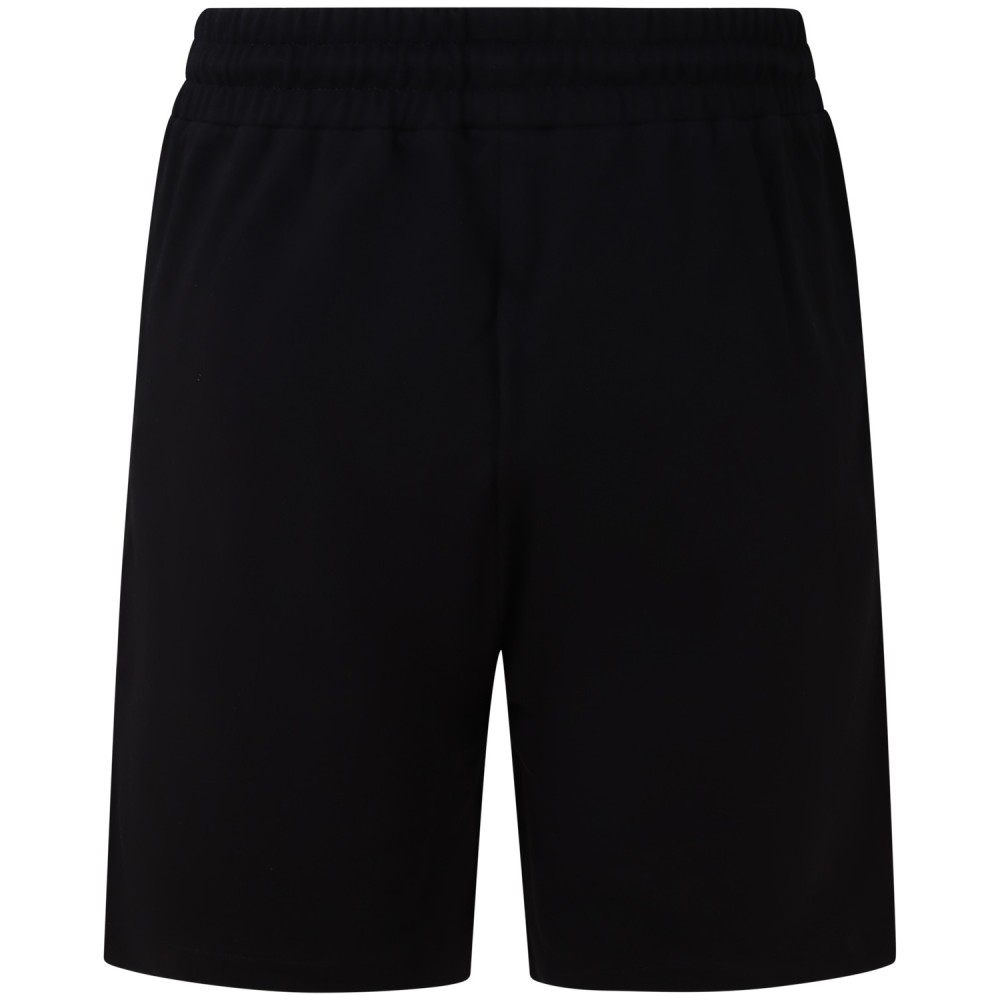 Bermuda nera con logo bianco per uomo