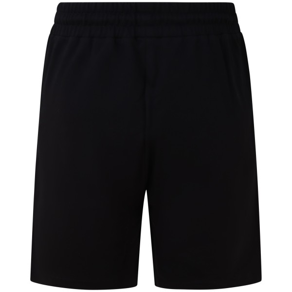 Bermuda nera con logo bianco per uomo