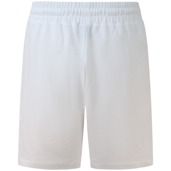 Bermuda bianca con logo nero per uomo