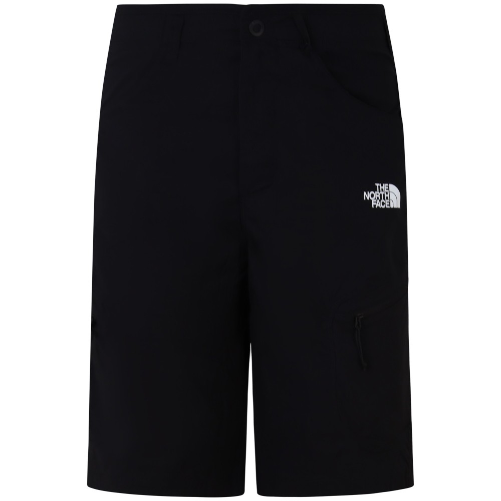 Bermuda nero tessuto tecnico per uomo