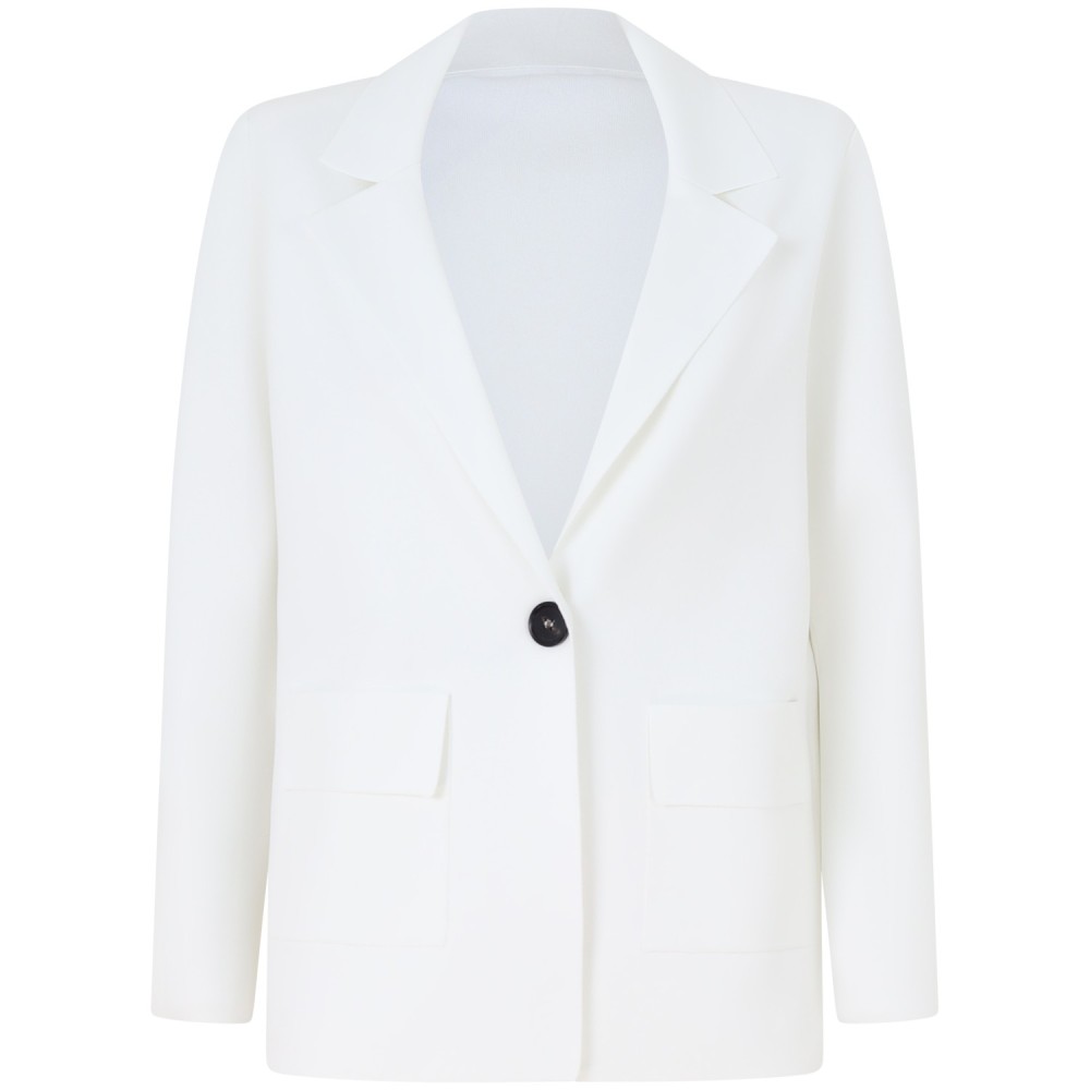 Giacca bianco in maglia per donna